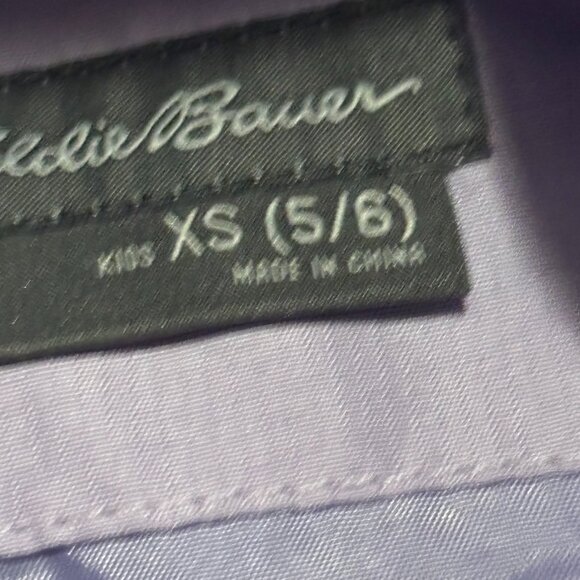 💜 Eddie Bauer Kids' Hooded Windbreaker Rain Jacket - XS (5/6) 🌧️ - Picture 2 of 2